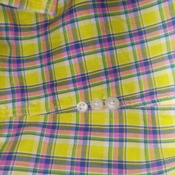 Ralph Lauren Shirt Men's XL Yellow Plaid Long Sleeve Button Down Cotton - Picture 5 of 6